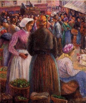 卡米耶 畢沙羅 Market at Pontoise 卡米耶 畢沙羅 Market at Pontoise